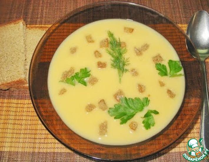 Рецепт: Овощной суп-пюре на курином бульоне