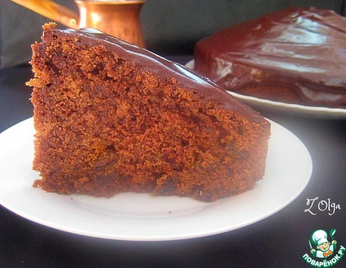 Рецепт: Шоколадный пирог с гречневой кашей