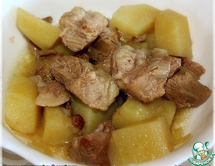 Рецепт: Картофель со свининой из русской печи