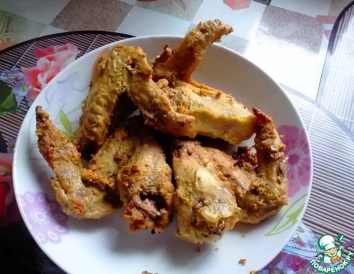 Рецепт: Куриные крылышки в горчичном соусе