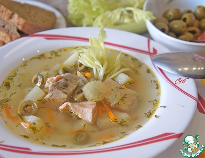 Рецепт: Рыбный суп с сельдереем Летняя веранда