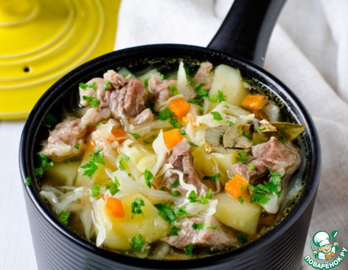 Рецепт: Суп с капустой и мясом