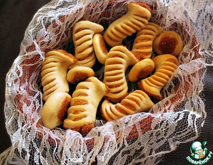 Рецепт: Печенье с арахисовой начинкой