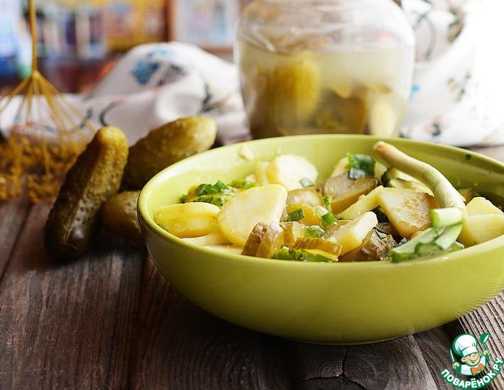 Рецепт: Картофельный салат с огурцами