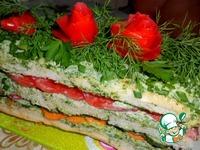 Сэндвич с овощами и шпинатным соусом ингредиенты