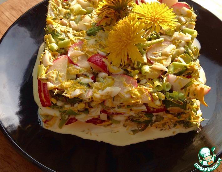 Рецепт: Салат из одуванчиков Писанли