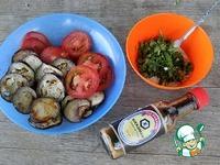 Башенки из баклажана и помидоров ингредиенты