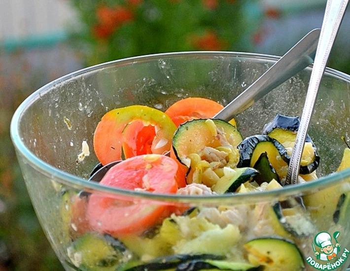Рецепт: Теплый летний овощной салат