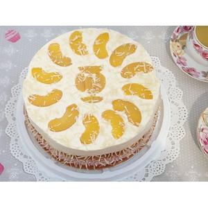 Малиново-персиковый торт с творожным кремом