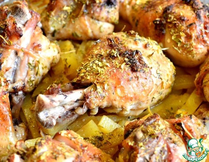 Рецепт: Куриные голени с картофелем