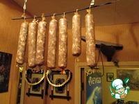 Свиная сыровяленая колбаса в условиях квартиры ингредиенты