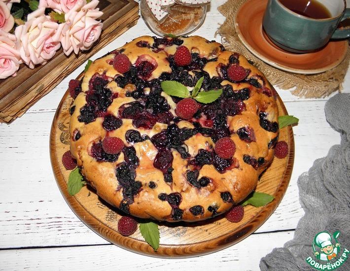 Рецепт: Пирог с замороженными ягодами
