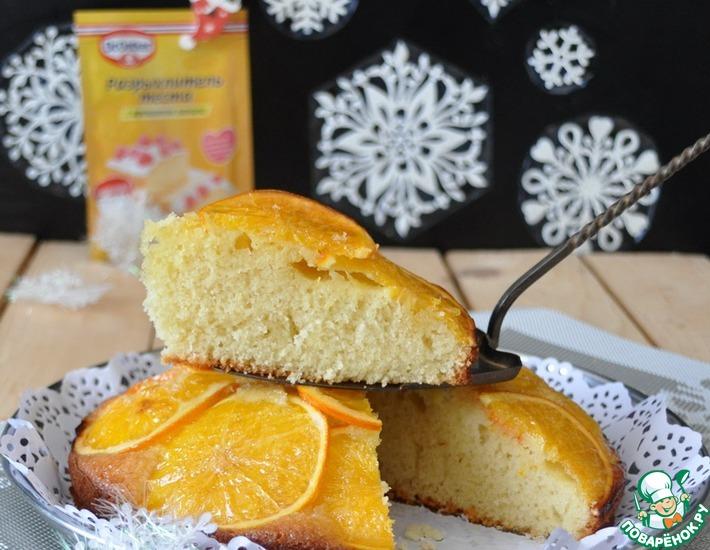 Рецепт: Пирог с апельсинами Новогодний