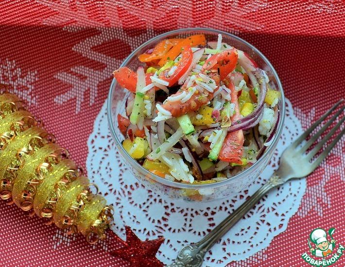 Рецепт: Салат Новогодний салют