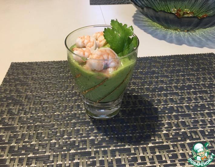 Рецепт: Коктейль из авокадо с креветками