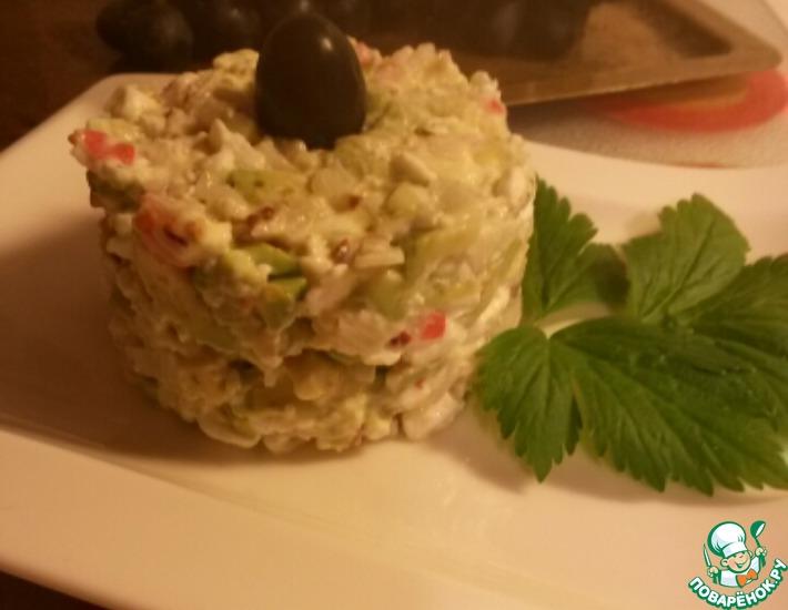 Рецепт: Салат Авокадо с зерненым творогом