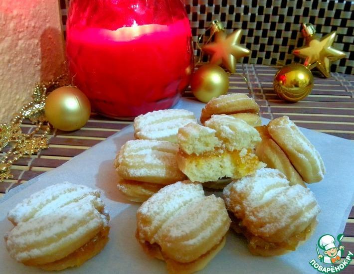 Рецепт: Печенье с мандариновым джемом