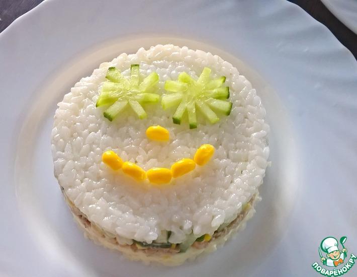 Рецепт: Салат Веселый снеговик с тунцом