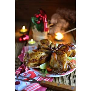 Порционные цыплята-корнишоны, запеченные в духовке