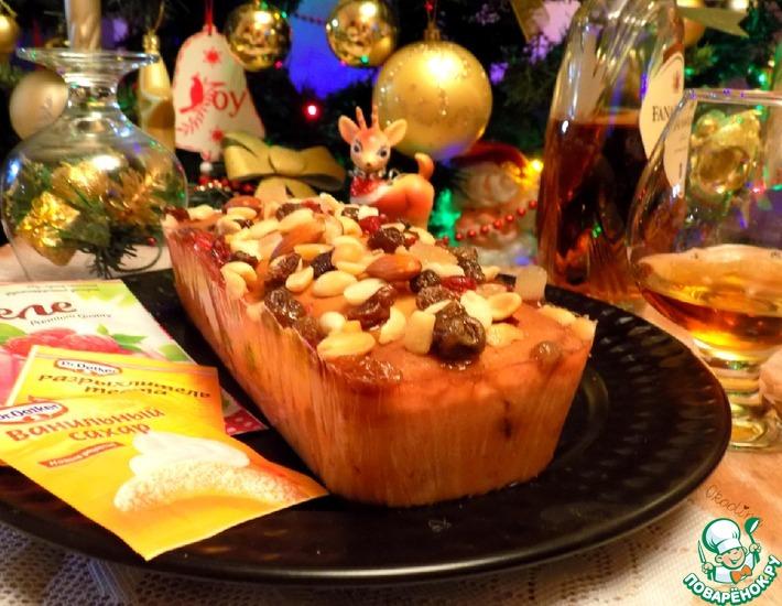 Рецепт: Рождественский кекс в малиновом желе