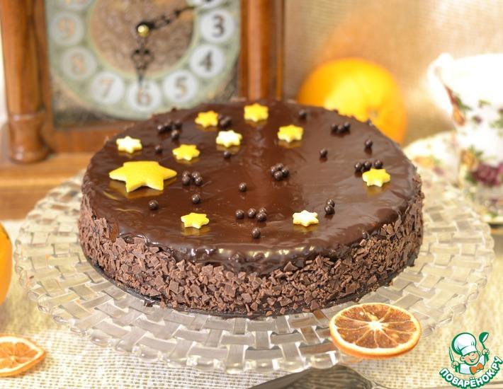 Рецепт: Шоколадный апельсиново-ореховый торт