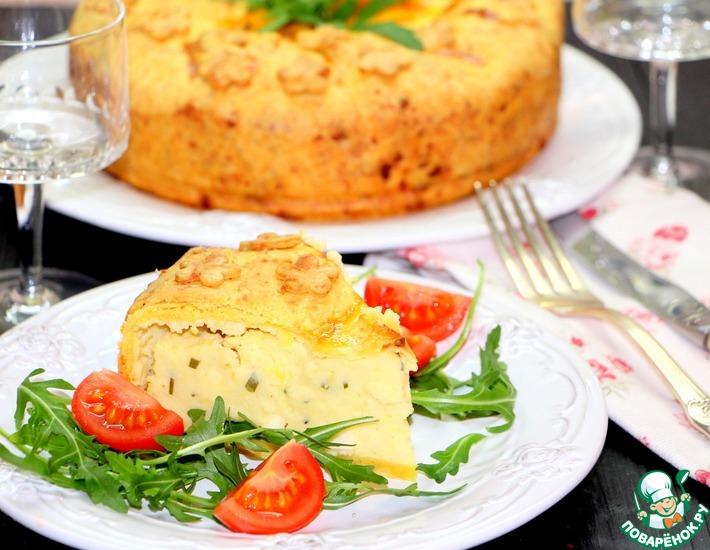 Рецепт: Картофельный пирог с сыром и зеленью