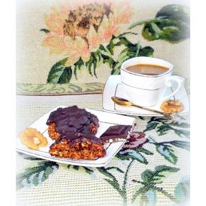 Кофейно-овсяное печенье с орехами
