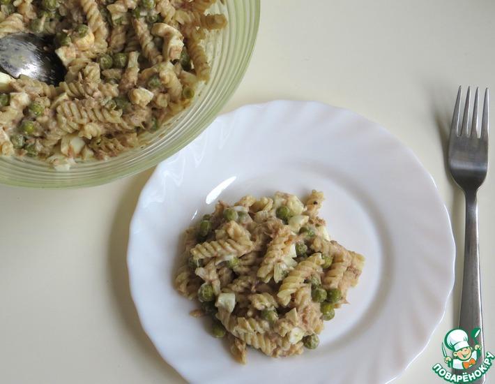 Рецепт: Салат из тунца и макарон