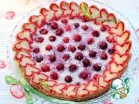 Пирог Валентинки с ягодно-ванильным кремом ингредиенты