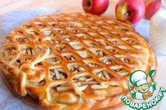 Рецепт: Пирог с яблоками и повидлом