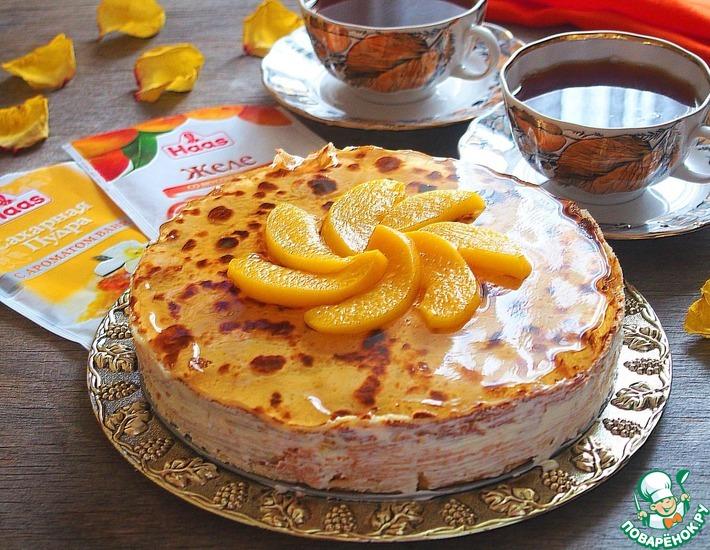 Рецепт: Блинный торт Персиковый