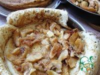 Теплый блинный пирог с карамельными яблоками ингредиенты