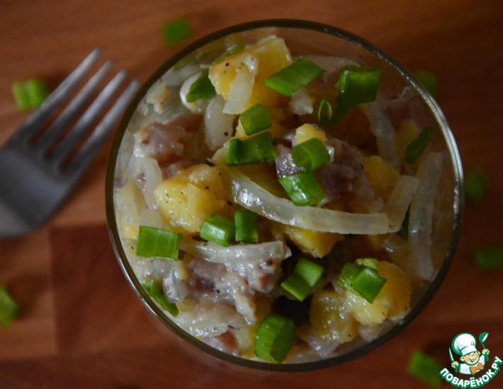 Рецепт: Салат с сельдью и картофелем