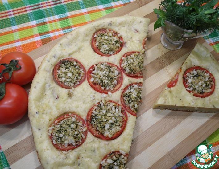 Рецепт: Пирог с фаршированными помидорами