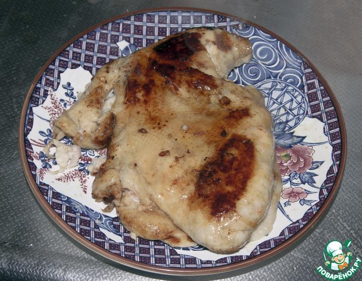 Рецепт: Курица с креветками и картофелем