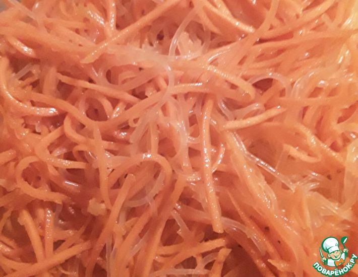 Рецепт: Морковь по-корейски с фунчозой