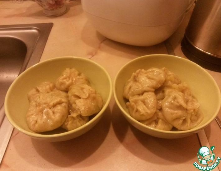 Рецепт: Манты с картофелем на пару