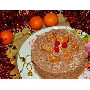 Мандариновый торт с печеньем Савоярди