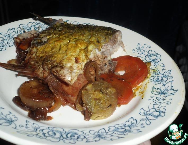 Рецепт: Рыба в фольге на овощной подушке