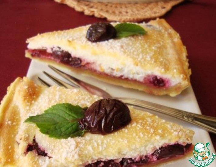 Рецепт: Пирог с творожным суфле и ягодами