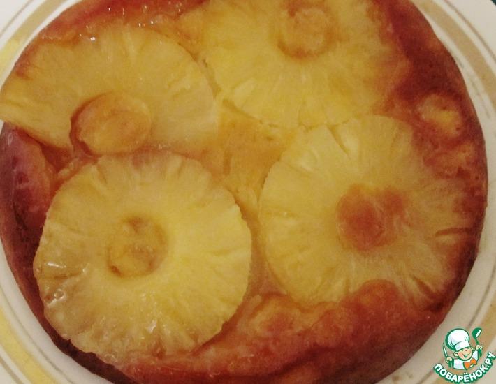 Рецепт: Пирог с консервированными ананасами