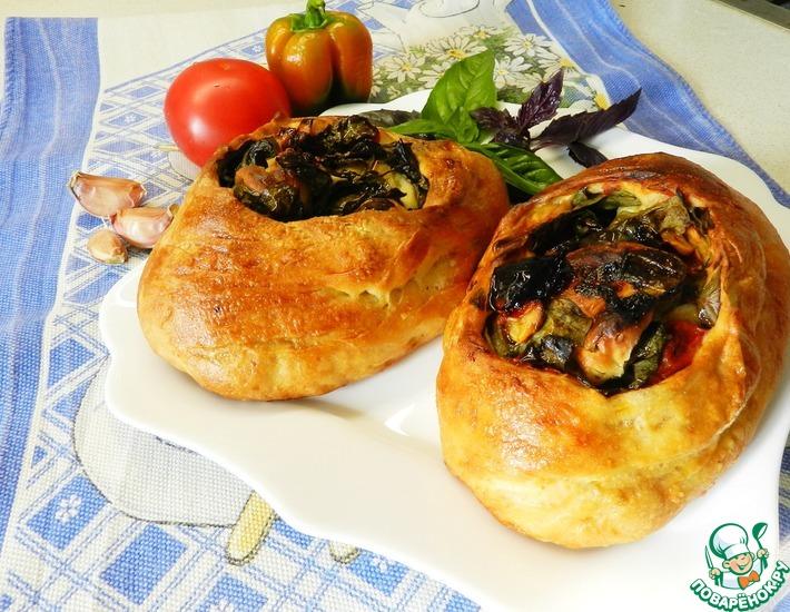 Рецепт: Итальянский хлеб с помидорами и базиликом