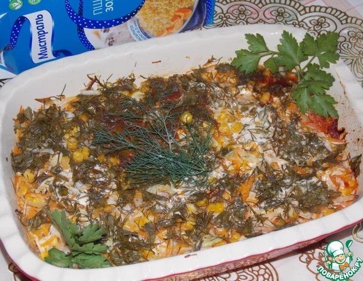 Рецепт: Запеканка с пшеном и овощами