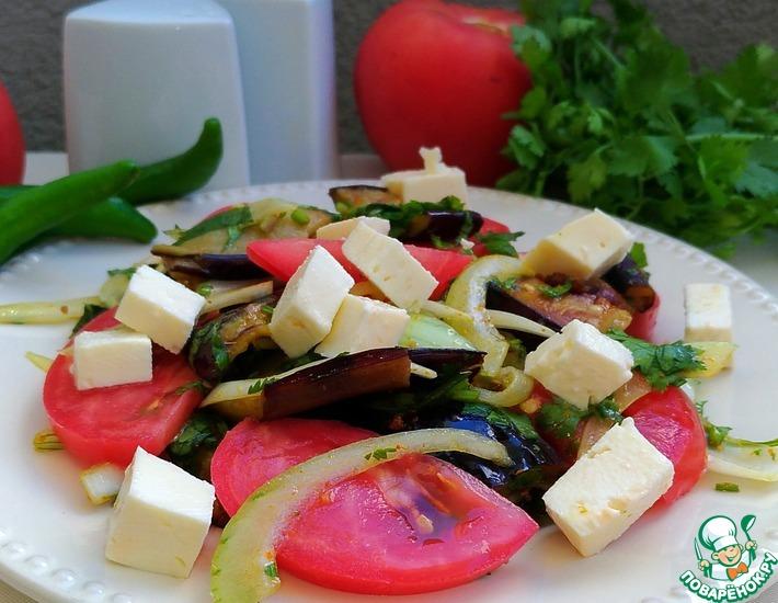 Рецепт: Салат с баклажанами и сыром