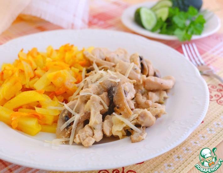 Рецепт: Куриное филе в горчично-чесночном соусе