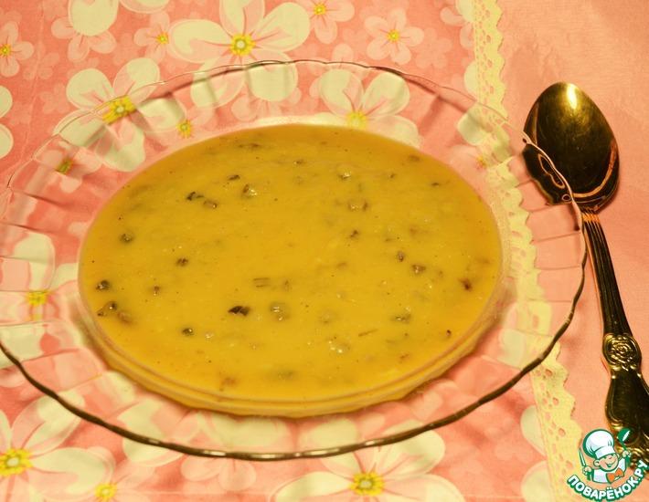 Рецепт: Овощной суп с опятами и чечевицей