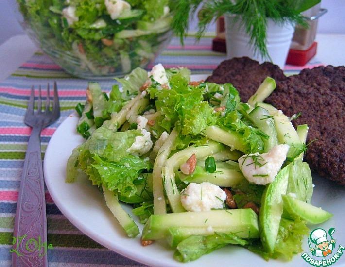 Рецепт: Кабачковый салат с адыгейским сыром