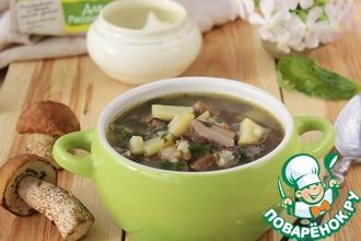 Рецепт: Картофельный суп с грибами и крапивой