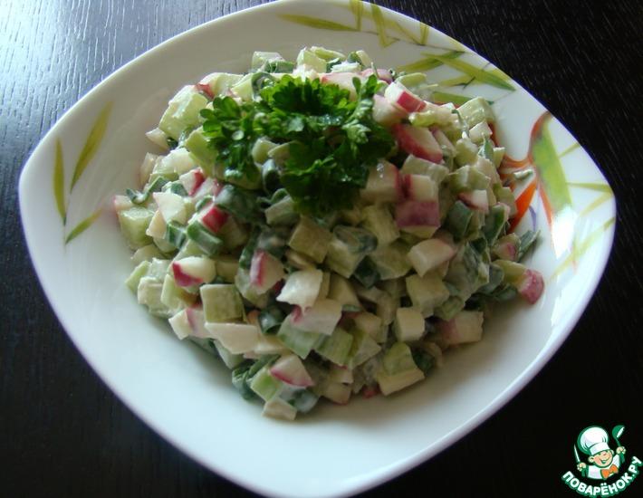 Рецепт: Салат из ревеня