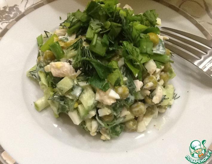 Рецепт: Легкий салат Почти Оливье